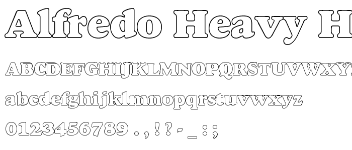 Alfredo Heavy Hollow font